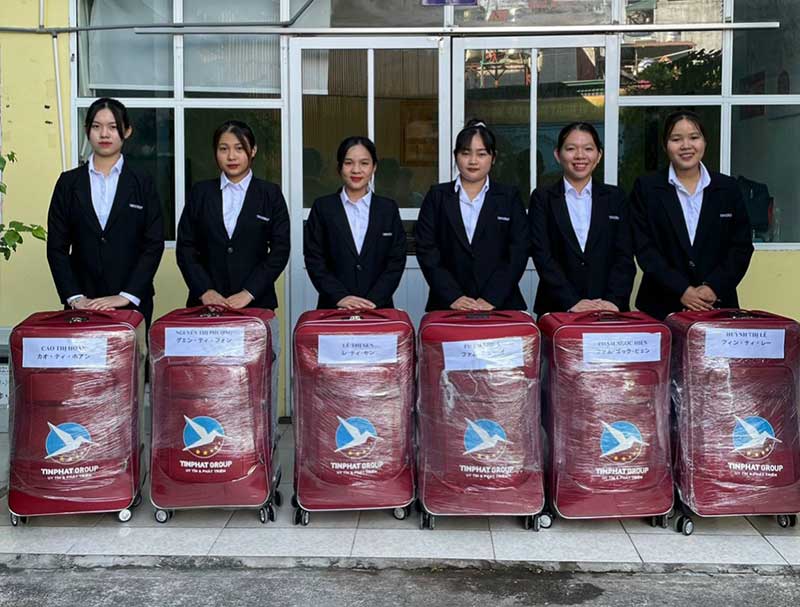 6 cô gái đơn hàng thực phẩm tại Hiroshima xuất cảnh đêm 1/11/2022